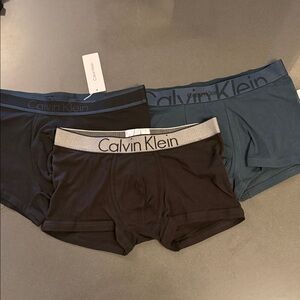 Calvin Klein Boxer Briefs - Black, Gray, Blue Trio. Cotton.